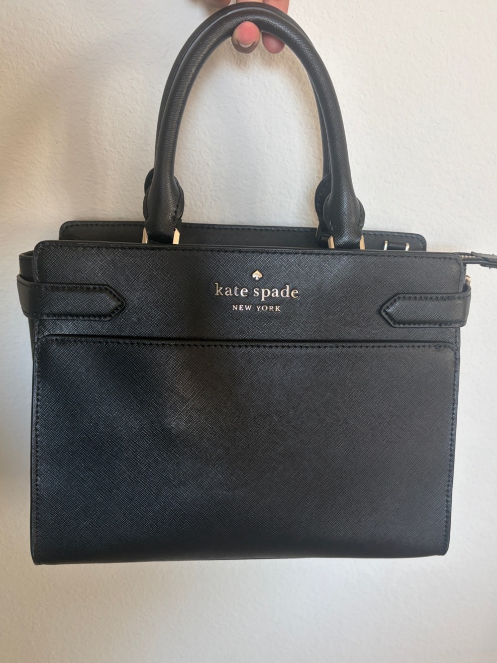 kate spade Black Saffiano Leather Top-Handle Satchel